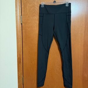 Zyia Black High-Waisted Leggings with pockets